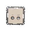 Gniazdo TV/SAT przelotowe (7dB), beżowy, Sedna Design i Elements SDD112474S