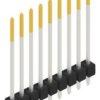 Pin header, 9 pole, pitch 2.54 mm, straight, black, 10048871