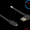 85165 USB 2.0 Kabel, EASY A male angled to Micro B male, 1 m
