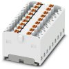 Distribution block, push-in connection, 0.14-2.5 mm², 18 pole, 17.5 A, 6 kV, white, 3002780