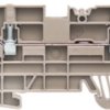 Through terminal block, screw connection, 0.5-4.0 mm², 3 pole, 24 A, 8 kV, dark beige, 1143050000