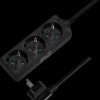 LPS205B Socket outlet, 3 sockets, 1.5 m, black