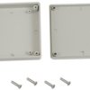ABS miniature enclosure, (L x W x H) 80 x 80 x 15 mm, light gray (RAL 7035), IP54, 1551XXGY