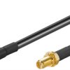 Coaxial cable, RP-SMA jack (straight) to RP-SMA plug (straight), 50 Ω, LMR 195, grommet black, 2 m, 51676