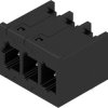 Pin header, 3 pole, pitch 5 mm, angled, black, 2741420000