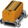 Distribution block, push-in connection, 0.14-4.0 mm², 19 pole, 24 A, 8 kV, orange, 3273260