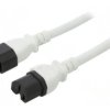 SN28-3/14/1.0WH Kabel: 3x14AWG, IEC C14 męski,IEC C15 żeński, 1m, 15A