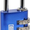 Combination lock, level 3, shackle (H) 27 mm, blue, steel, (B) 30 mm, K10530BLUD