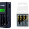 ładowarka everActive NC-450 Black + 4 x akumulatory R03/AAA Fujitsu BLACK 950mAh (box)