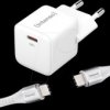 7803042 USB charger, 30 W, 1x USB-C, GaN, white, USB-C cable, 1.5 m