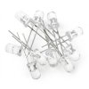 Dioda LED 5mm biała clear migająca - 10szt.