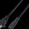 7191-1,8M Power cable NEMA 5 to C7 SPT-2 18/2, 1.8 m, black