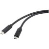 Renkforce RF-5241746 USB4 USB-C cable black double shielding 1m