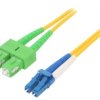 Patch cord światłowodowy OS2 LC/UPC,SC/APC 1m LSZH żółty DK-292SCA3LC-01