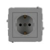 DECO Gniazdo pojedyncze z/u SCHUKO szary mat 27DGP-1sp