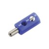 Kahlert Licht Mini Jack Plug 2.6mm Straight Pin Blue 1 piece Cross-Hole
