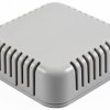 ABS miniature enclosure, ventilated, (L x W x H) 60 x 60 x 20 mm, gray (RAL 7046), IP30, 1551V3GY
