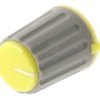 GALKA-8Y potencjometru obrotowego - zaślepka żółta (na ośkę 6 mm) wymiary: Ø15.3 x 18mm