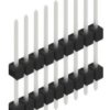 Pin header, 9 pole, pitch 2.54 mm, straight, black, 10051058