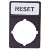 Tabliczka opisowa czarna prostokątna RESET ST22-1901P07