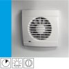 Wentylator domowy SAFIRO II 100 WC+ (LS) klapka zwrotna, wyłącznik czasowy, kontrolka LED, fi 100 mm, kolor biały