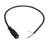 Gniazdo DC 2,1/5,5 z kablem 30cm czarne