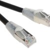 Kabel kategorii 6, Czarny, Wtyk RJ45/męski RJ45dł.: 10m, mat. koszulki: LSZH