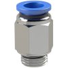 Push-in fitting, L 22.6 mm, 10 bar, plastic/brass, nickel-plated, for hose, 109129