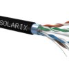Przewód FTP Solarix, kat.6, szpula 500m, zewnętrzny, SXKD-6-FTP-PE