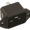 Złącze IEC Gniazdo Montaż na kołnierzu 2P 120 V AC, 250 V AC TE Connectivity