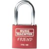 Burg Wächter 39431 The Castle Guard Padlock 40mm Aluminium Red Key