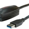 Roline Kabel USB USB 3.2 Gen1 Złącze męskie USB-A, Złącze żeńskie USB-A 5.00 m czarny 12.04.1096