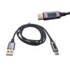 Kabel USB/USB-C 1m, W Oplocie Z wyświetlaczem mocy ładowania