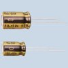 Kondensator 10 μF 100V dc Promieniowe, Otwór przelotowy Nichicon Wtyczka PC roztaw: 3.5 mm UFG2A100MPM