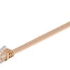 Kabel płaski Patchcord CAT 6 U/UTP RJ45/RJ45 1m jasnobrązowy