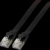 K5545SW.0,25 Cat.6a flat patch cable, U/FTP, 0.25m, black