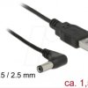 85588 USB Power Cable to DC 5.5 x 2.5 mm male 90° 1.5 m