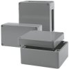Aluminum enclosure, (L x W x H) 160 x 160 x 90 mm, silver gray (RAL 7001), IP66, 01125000