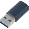 Adapter USB 3.1 USB A wtyk - USB C gniazdo stop aluminium ZJJQ000103