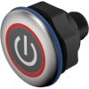 Sensor button, On-Off, mounting Ø 22.5 mm, illuminated, red/green, plastic, IP69K, 84-ACKS-B14-04BD