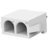 Pin header, 2 pole, pitch 6.35 mm, straight, white, 350787-1