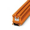 Złączka szynowa 2-przewodowa 2,5mm2, listwa zaciskowa koloru pomarańczowego UK 3 N OG /50szt./