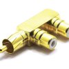 Trójnik Adapter RCA Wtyk - 2 Gniazda Vitalco Rp04