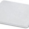 Die-cast aluminum label, (L x W) 27 x 27 mm, silver, sheet with 1 pcs, 1011796
