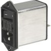 IEC plug C14, 50 to 60 Hz, 2 A, 250 VAC, 2 W, 4 mH, faston plug 6.3 mm, DD12.2111.111