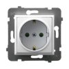 ARIA Gniazdo pojedyncze z uziemieniem schuko z przesłonami torów prądowych biały GP-1USP/m/00 OSPEL