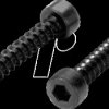 MZF-8616 MONACOR hex-socket wood screws, pack of 16