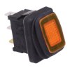 Amber 230V illuminated Waterproof On-Off Rectangle Rocker Switch SPST 10A R13-66B8-02