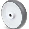 Kółko do wózka, Lite, Thermoplastic Rubber, Szary, obc.: 60kg, śred.: 80mm, szer.: 24mm