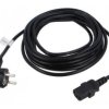 CA-C13C11CC-0050BK Kabel CEE 7/7 (E/F) wtyk kątowy,IEC C13 żeński PVC Dł: 5m
